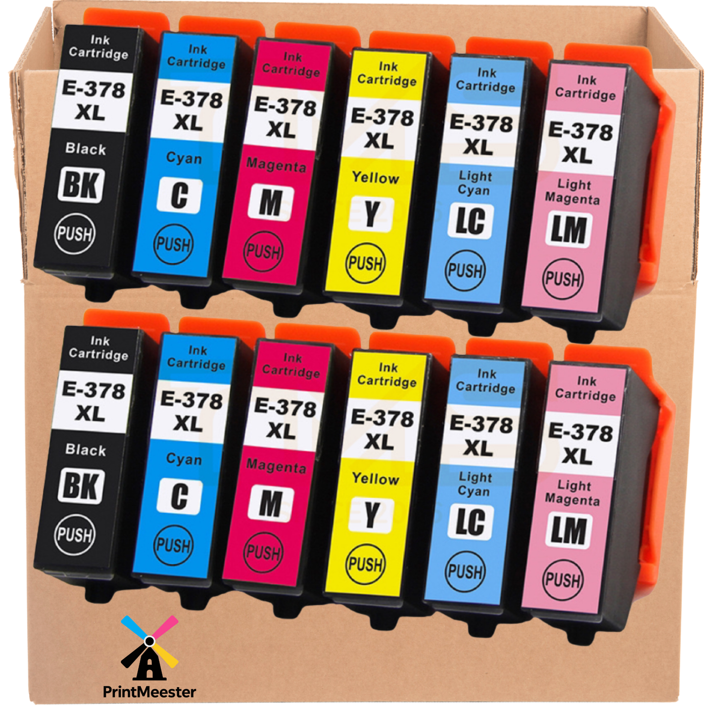 12x Huismerk Inktcartridges 378XL T379 geschikt voor Epson Expression Photo XP-8000 XP-8500
