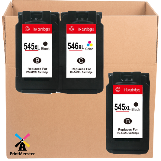 3 compatibele Canon PG-545XL CL-546XL inktcartridges voor Pixma IP2850 MG2450 MG2550 MG2950 MX495 TS3150 TS3350 TS305 TS205 TR4550 TR4650
