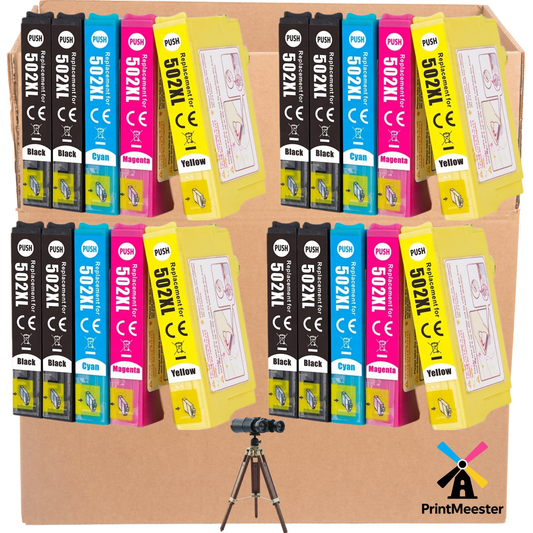 20 Huismerk inktcartridge compatibele voor Epson 502XL inktcartridges voor XP-5100 XP-5105 WF-2860