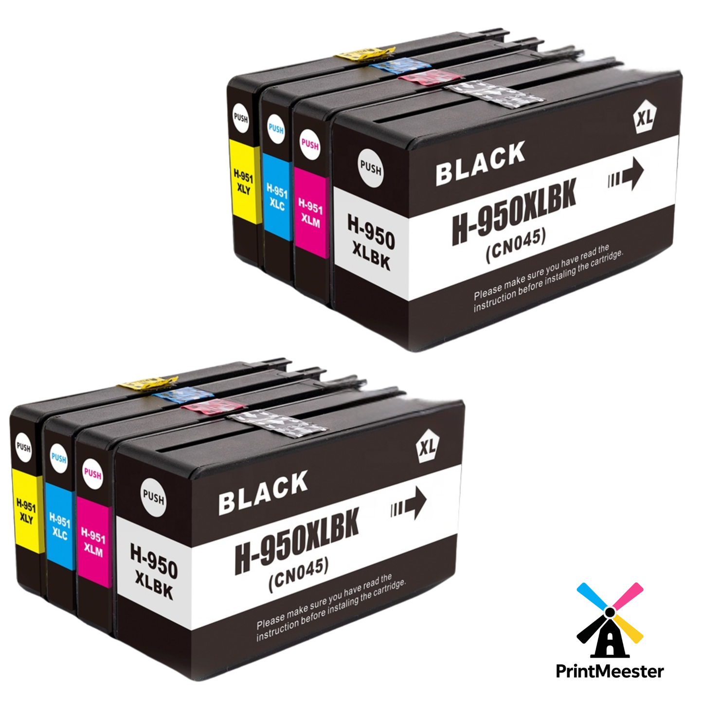8x Huismerk Inktcartridges 950XL 951XL geschikt voor HP OfficeJet Pro 8600 8610 8620 276dw