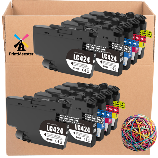 10x Huismerk Inktcartridges LC-424 geschikt voor Brother DCP-J1200W DCP-J1200DW