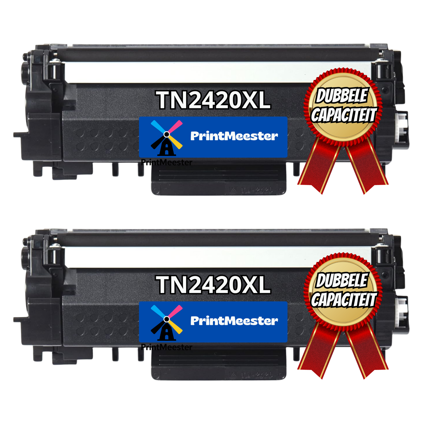 2x Huismerk Toner TN2420XL geschikt voor Brother - Met Chip - Jumbo 6000 pag.