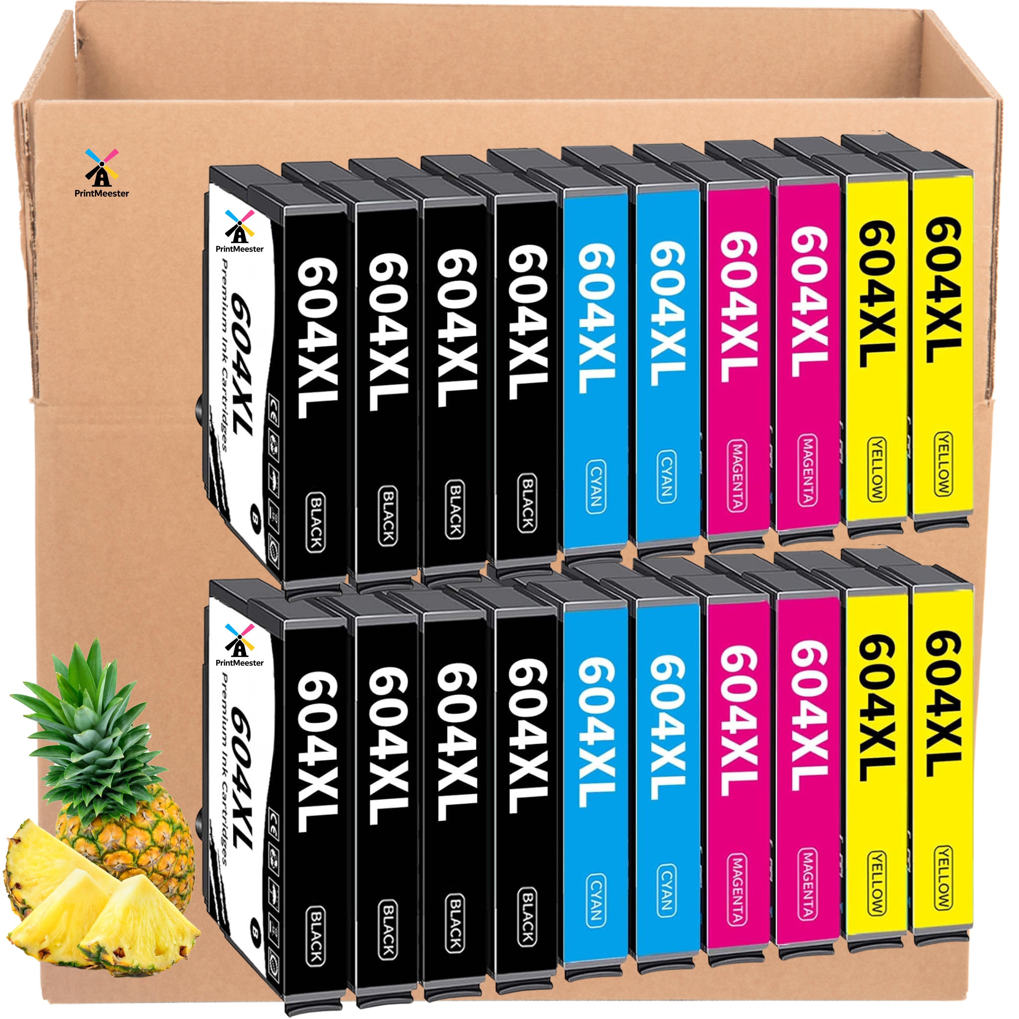 20 compatibele inktcartridges voor Epson 604XL XP2200 XP2205 XP4200 WF2950 WF2935 XP3200 XP3205 XP4205 WF2930 WF2910 XL 604 XL voor XP2200, XP2205, XP3200, XP4200, XP4205, WF2910, WF2930, WF2935, WF2950 ZWART CIAN MAGENTA GEEL (8+4+4+4)