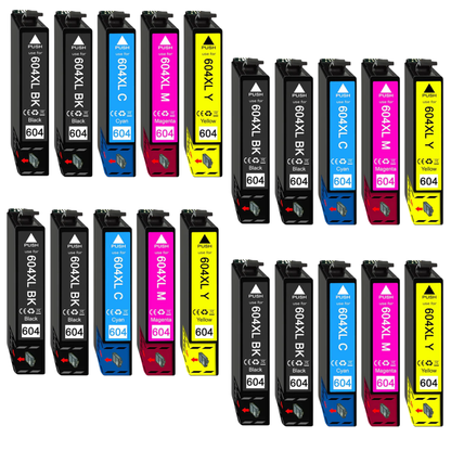 Huismerk 20 compatibele voor Epson 604XL inktcartridges voor XP2200 XP2205 XP3200 XP4200 WF2910 WF2930 WF2935 WF2950
