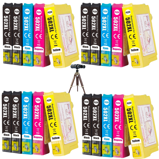 20 Huismerk inktcartridge compatibele voor Epson 502XL inktcartridges voor XP-5100 XP-5105 WF-2860