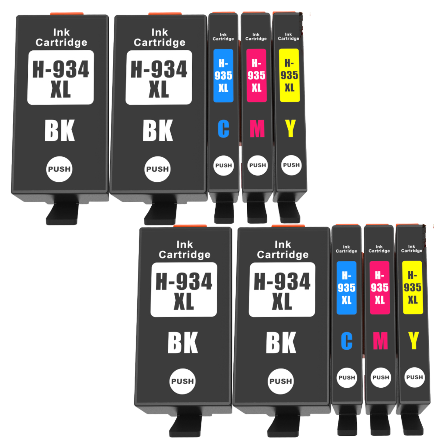 10x Huismerk Inktcartridges 934XL 935XL geschikt voor HP OfficeJet Pro 6230 6820 6830