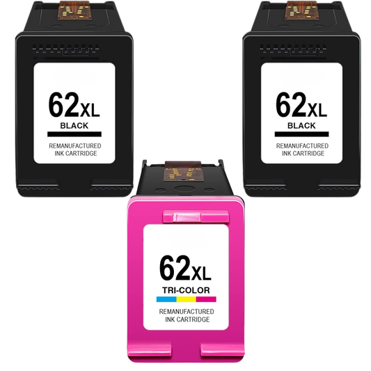 3x Huismerk Inktcartridges 62XL geschikt voor HP Envy 5540 5640 OfficeJet 5740 200 Mobile