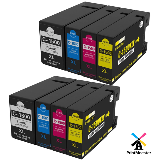 8x Huismerk Inktcartridges PGI-1500XL geschikt voor Canon Maxify MB2050 MB2350
