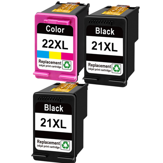 3x Huismerk Inktcartridges 21XL 22XL geschikt voor HP DeskJet D1530 F2180 OfficeJet 4315 PSC 1410