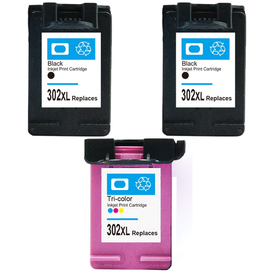 3x Huismerk Inktcartridges 302XL geschikt voor HP DeskJet 3630 Envy 4520 OfficeJet 3830