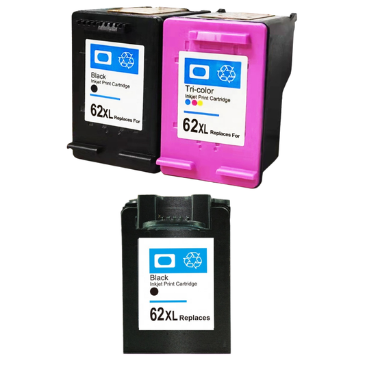 3x Huismerk Inktcartridges 62XL geschikt voor HP Envy 5540 5640 OfficeJet 5740 200 Mobile