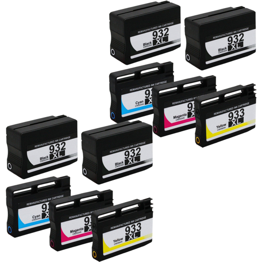 10x Huismerk Inktcartridges 932XL 933XL geschikt voor HP OfficeJet 6600 6700 7110 7610