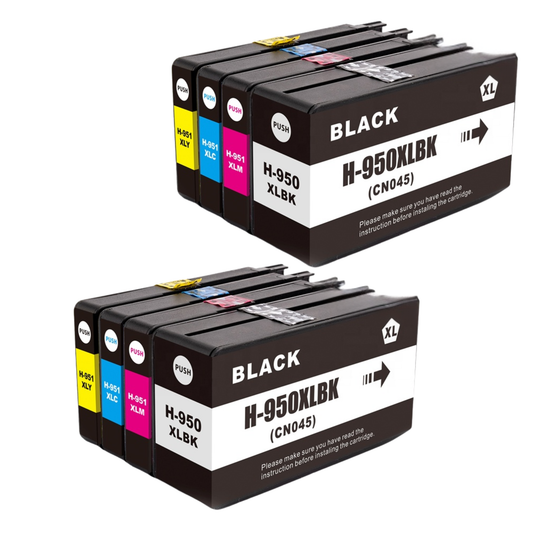 8x Huismerk Inktcartridges 950XL 951XL geschikt voor HP OfficeJet Pro 8600 8610 8620 276dw