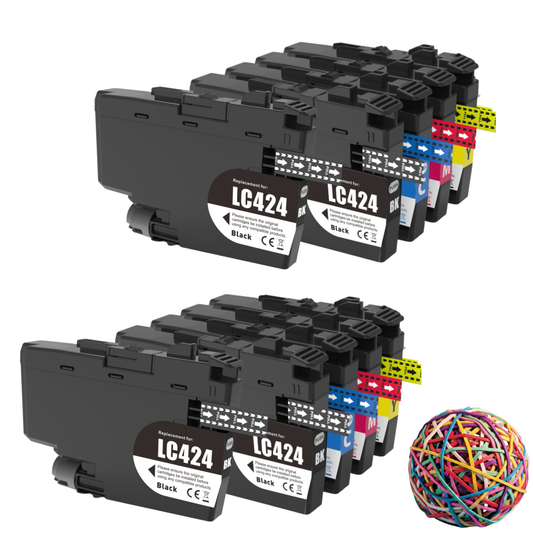 10x Huismerk Inktcartridges LC-424 geschikt voor Brother DCP-J1200W DCP-J1200DW