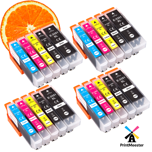 20x Huismerk Inktcartridges 33XL geschikt voor Epson XP-530 XP-540 XP-630 XP-635 XP-640 XP-645 XP-830 XP-900