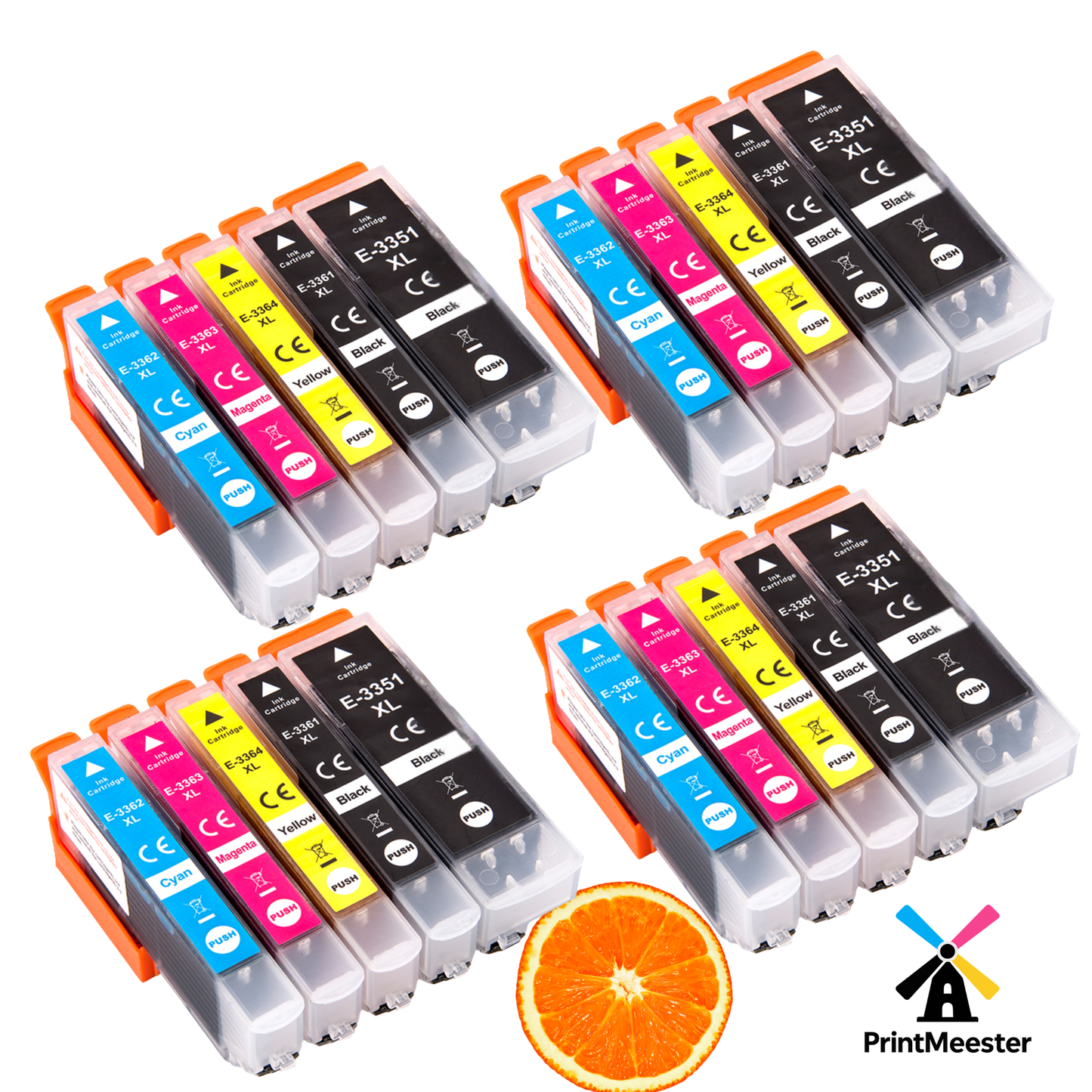 20x Huismerk Inktcartridges 33XL geschikt voor Epson XP-530 XP-540 XP-630 XP-635 XP-640 XP-645 XP-830 XP-900
