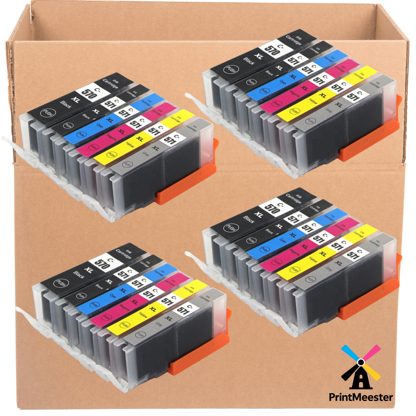 20x Huismerk Inktcartridges PGI-570XL CLI-571XL geschikt voor Canon PIXMA MG5750 TS5050 MG6850