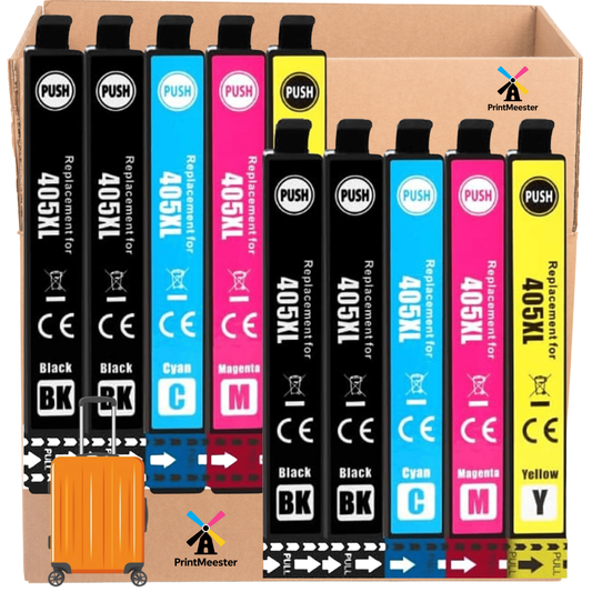 10 huismerk inktcartridge voor Epson 405XL compatibele inktcartridges voor WF-3820 WF-4820 WF-7830 WF-7840