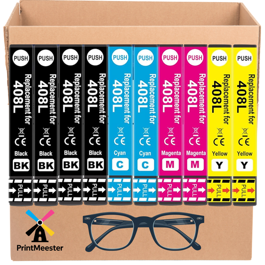 10x Huismerk Inktcartridges 408XL geschikt voor Epson WorkForce Pro WF-C4810DTWF WF-C4310DW