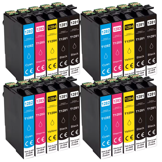 20 inktcartridge compatibel met T1285 (T1281-T1284) Epson Stylus Office BX305f BX305fd BX305fw S22 SX125 SX130 SX230 SX235w SX420W SX425W SX430W SX435w SX438W SX440W SX445W