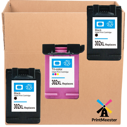 3x Huismerk Inktcartridges 302XL geschikt voor HP DeskJet 3630 Envy 4520 OfficeJet 3830