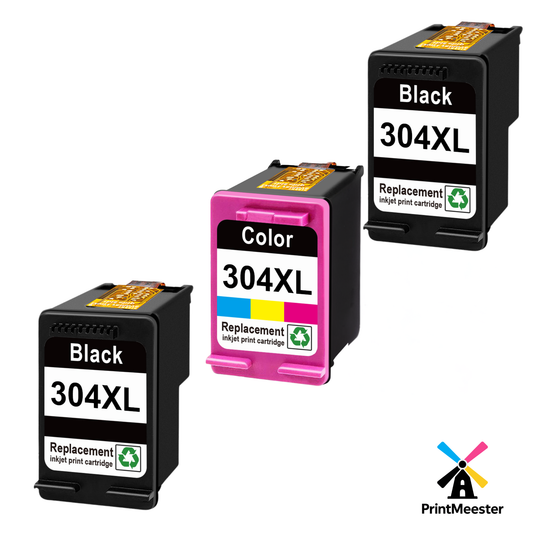 3x Huismerk Inktcartridges 304XL geschikt voor HP DeskJet 2620 2630 3720 Envy 5010 5030