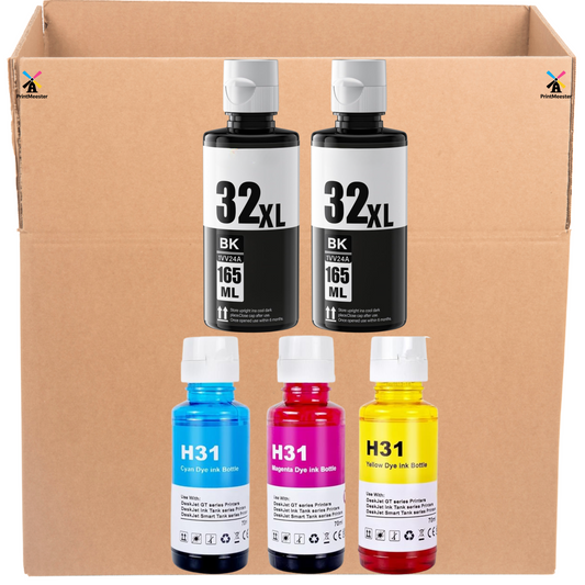 5x Huismerk Inktflesjes 31 32XL geschikt voor HP Smart Tank 455 515 530 655 750 5105 7005 7305