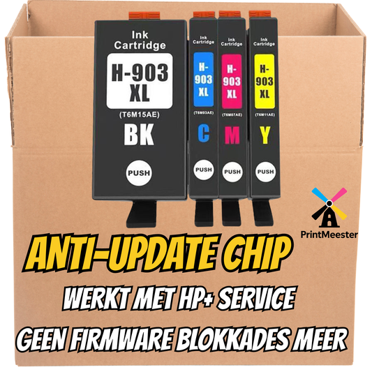 4x Huismerk Inktcartridges 903XL 907XL geschikt voor HP OfficeJet 6950 6960 6970 6975