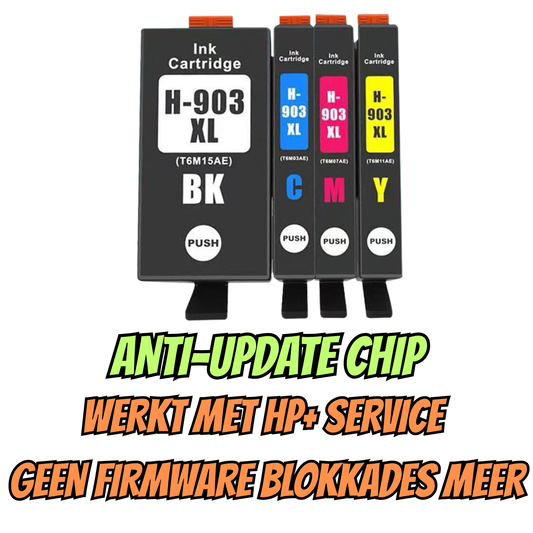4x Huismerk Inktcartridges 903XL 907XL geschikt voor HP OfficeJet 6950 6960 6970 6975