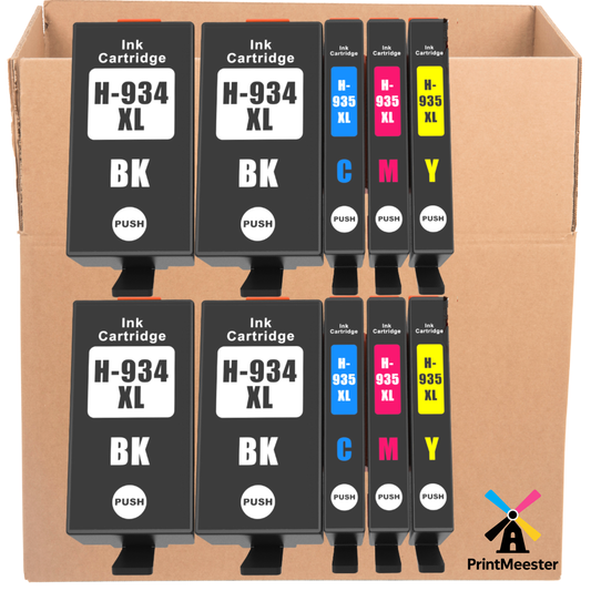 10x Huismerk Inktcartridges 934XL 935XL geschikt voor HP OfficeJet Pro 6230 6820 6830