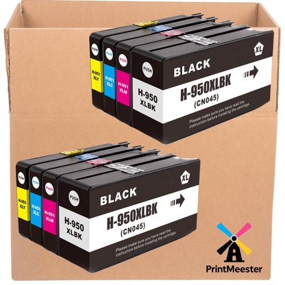 8x Huismerk Inktcartridges 950XL 951XL geschikt voor HP OfficeJet Pro 8600 8610 8620 276dw