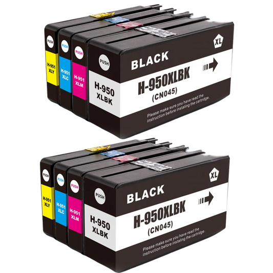 8x Huismerk Inktcartridges 950XL 951XL geschikt voor HP OfficeJet Pro 8600 8610 8620 276dw