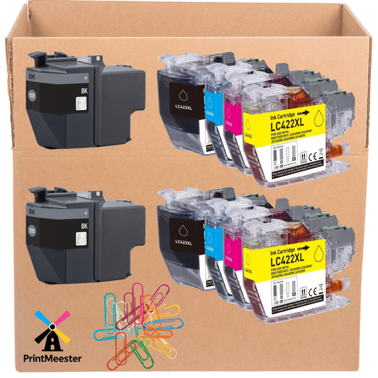10x Huismerk Inktcartridges LC-422XL geschikt voor Brother MFC-J5340DW MFC-J5740DW MFC-J6940DW