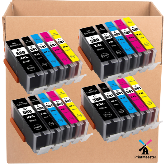 20x Huismerk Inktcartridges PGI-580XXL CLI-581XXL geschikt voor Canon PIXMA TS6150 TR7550 TS8150