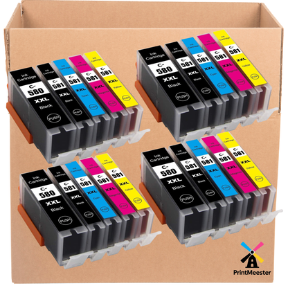 20x Huismerk Inktcartridges PGI-580XXL CLI-581XXL geschikt voor Canon PIXMA TS6150 TR7550 TS8150