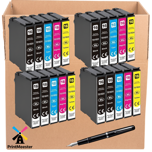 20x Huismerk Inktcartridges T16XL geschikt voor Epson WorkForce WF-2010W WF-2510WF WF-2630WF WF-2750DWF