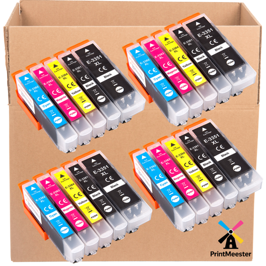 20x Huismerk Inktcartridges 33XL geschikt voor Epson XP-530 XP-540 XP-630 XP-635 XP-640 XP-645 XP-830 XP-900