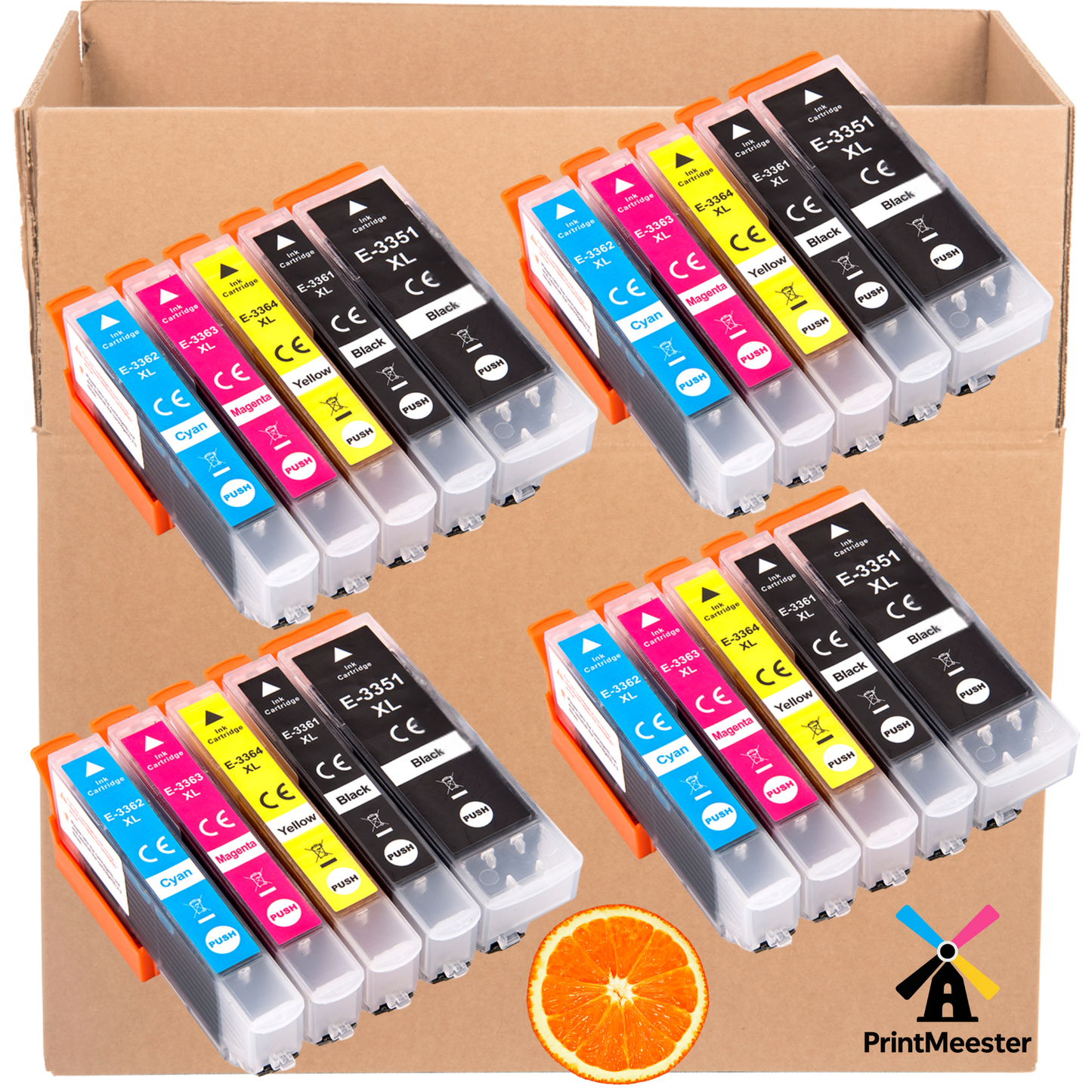 20x Huismerk Inktcartridges 33XL geschikt voor Epson XP-530 XP-540 XP-630 XP-635 XP-640 XP-645 XP-830 XP-900