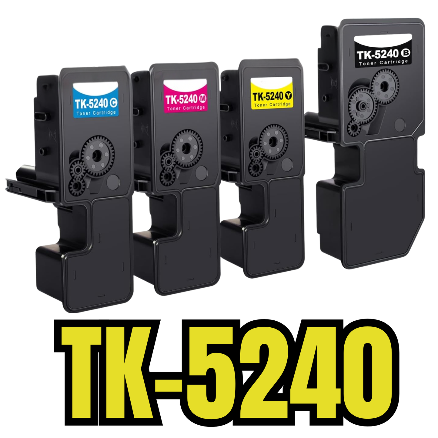 Voordeelpak 4-pack Huismerk Toners TK-5240 - Geschikt voor Kyocera Ecosys M5526 / P5026 - Zwart, Cyaan, Magenta, Geel